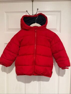 Baby GAP ColdControl Red Hooded Puffer Jacket 2T Toddler Winter Coat